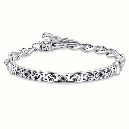 THOMAS SABO karkötő Blackened bracelet with pattern karkötő A2146-643-21 ékszer rendelés online