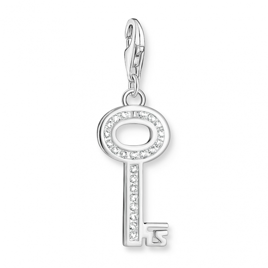 THOMAS SABO Key white stones silver charm medál medál 0010-051-14 ékszer rendelés online