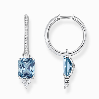 THOMAS SABO fülbevaló Blue stone silver fülbevaló CR672-059-1 ékszer rendelés online