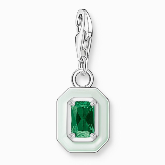 THOMAS SABO charm medál Green stone medál 1917-496-6 ékszer rendelés online