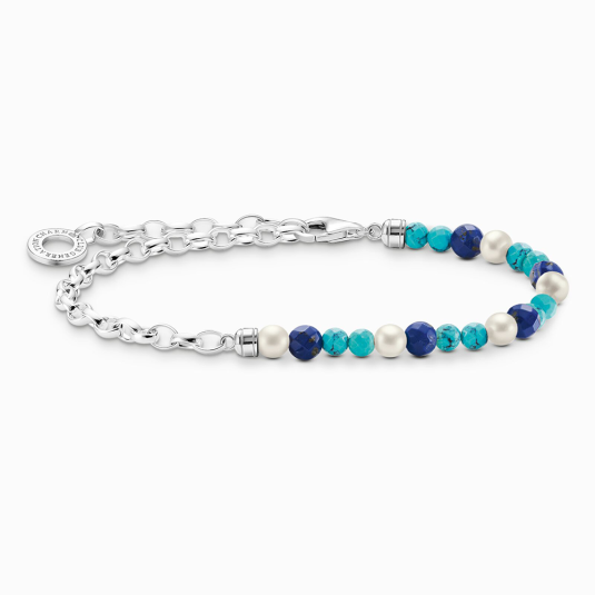 THOMAS SABO charm karkötő Blue beads