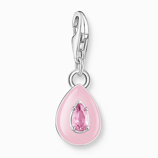 THOMAS SABO charm medál Pink drop silver medál 2028-041-9 ékszer rendelés online