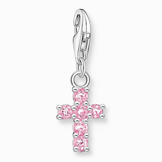 THOMAS SABO charm medál Pink cross silver medál 2032-051-9 ékszer rendelés online