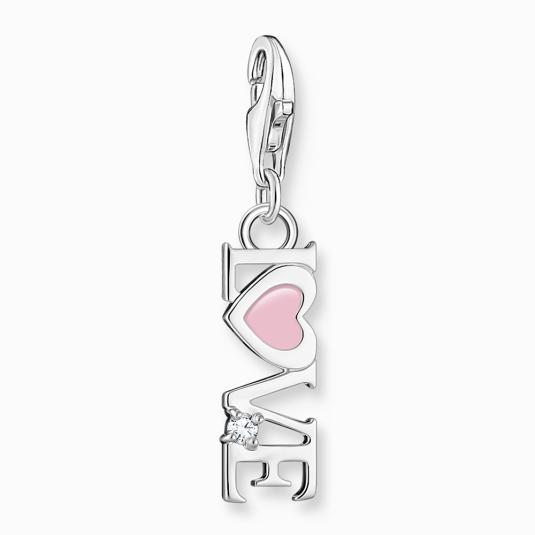 THOMAS SABO charm medál Love with pink heart medál 2011-041-9 ékszer rendelés online