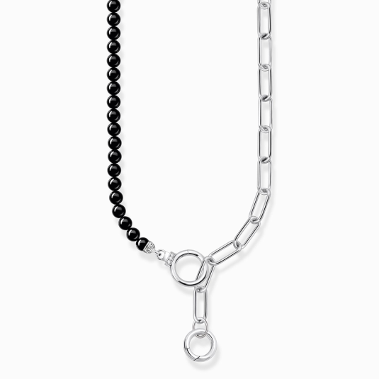 THOMAS SABO nyaklánc Onyx beads and white zirconia nyaklánc KE2193-027-11-L47V ékszer rendelés online