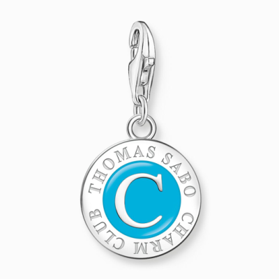 THOMAS SABO medál Member Charm with turquoise cold enamel medál 2098-007-17 ékszer rendelés online