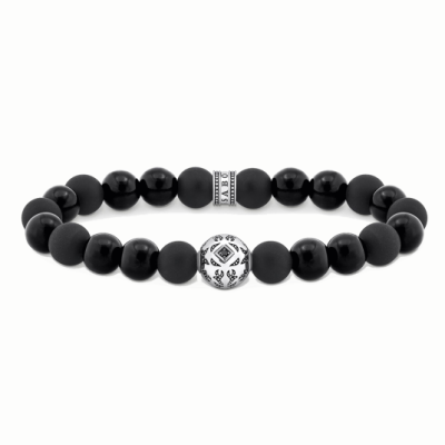 THOMAS SABO karkötő Blackened beads with obsidian karkötő A2145-705-11 ékszer rendelés online