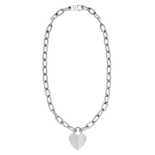 FOSSIL Harlow Linear Texture Heart nyaklánc nyaklánc FOJF04657040 ékszer rendelés online