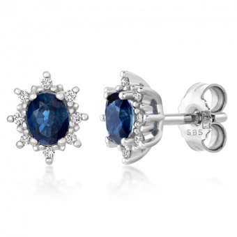 SOFIA DIAMONDS arany zafír fülbevaló gyémántokkal fülbevaló PAK11941W rendelés